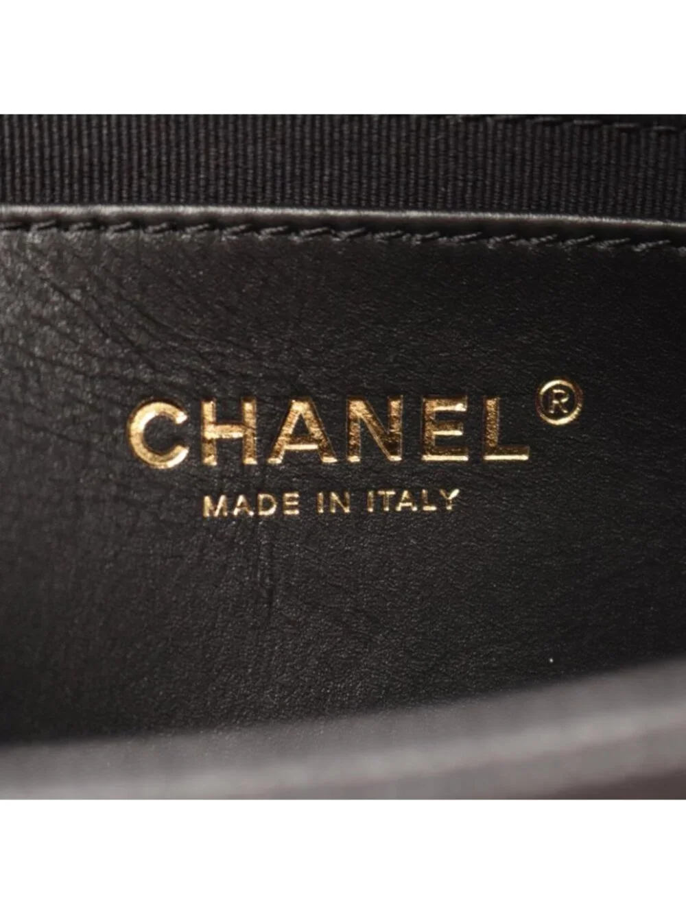 Chanel Shoulder Bag Quilted Black Caviar Leather Flap Chain